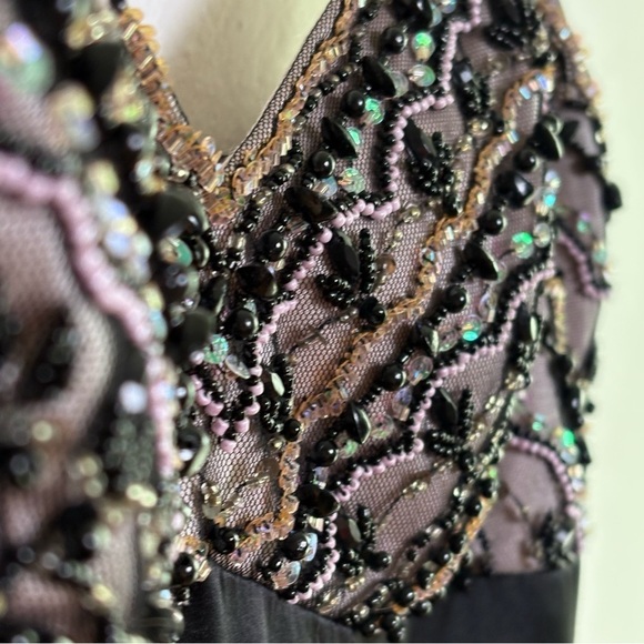 SUE WONG Nocturne Sheer Mesh Sequins Lace Embroidery Retro Vintage Dress 6 - Picture 15 of 17